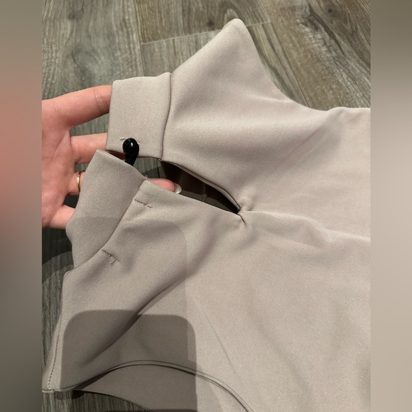 Light Tan bodycon high neck dress - Picture 9 of 9